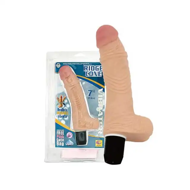 Ridge Cone - Realistic Bendable Vibrator. Prążkowany wibrator, realistyczny.