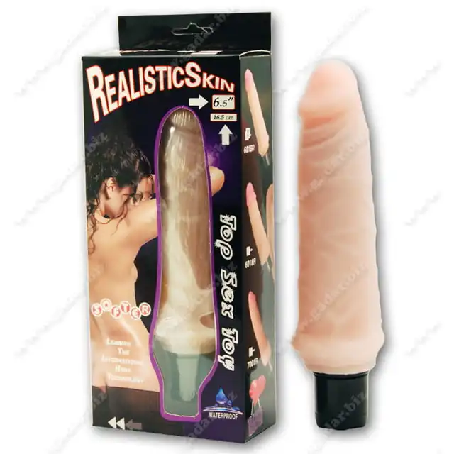 Realistic Skin - Top Sex Toy - Wibrator realistyczny, cyberskóra. 16,5 cm.