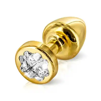 Diogol - Anni R Clover Gold. Luksusowa wtyczka analna. Swarovski.