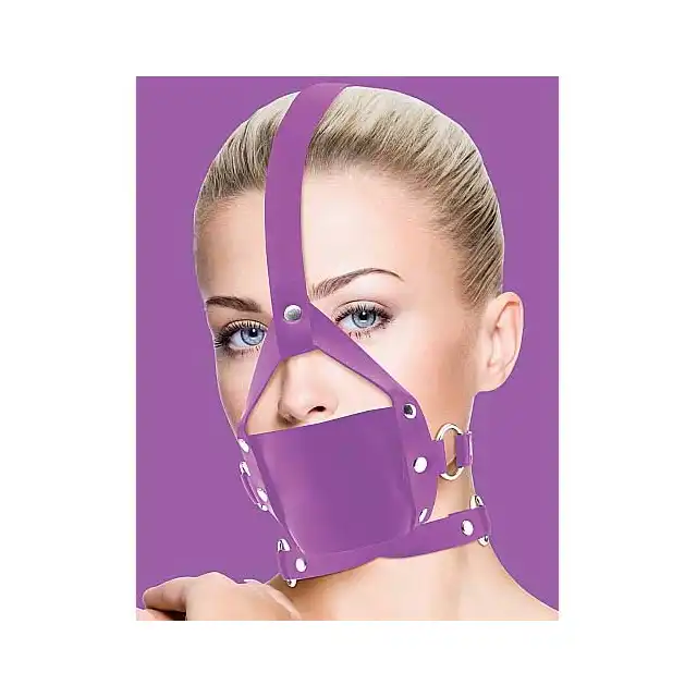 Ouch! - Leather Mouth Gag Purple. Knebel na usta. Mega Sale!