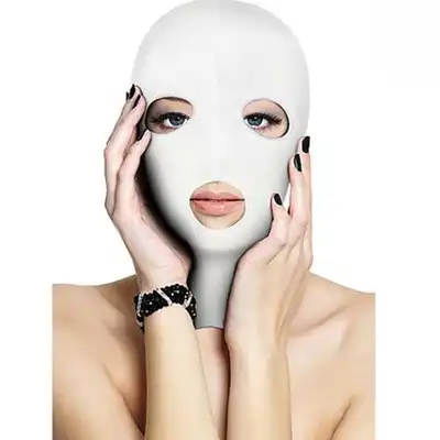 Ouch! - Subversion Mask White. Maska z zamkiem błyskawicznym.