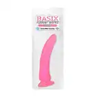 Pipedream - Basix - Rubber Works Slim Pink. Dildo z przyssawką.