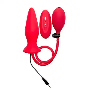Ouch! - Inflatable Vibrating Silicone Plug. Wibrująca wtyczka analna, pompowana.