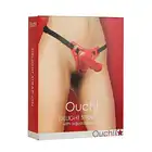Ouch! - Delight Strap-on Red. Strap-on dla kobiet z regulowanymi paskami.