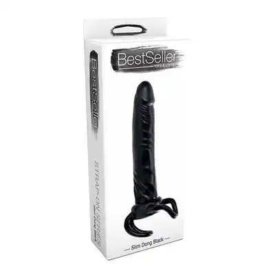 Bestseller - Slim Dong Black. Idealny Strap-On do podwójnej penetracji. Marka Toyz4Lovers.  Top produkt!