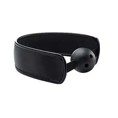 Ouch! - Brace Ball Gag Black. Knebel na szerokim pasku. Mega Sale!