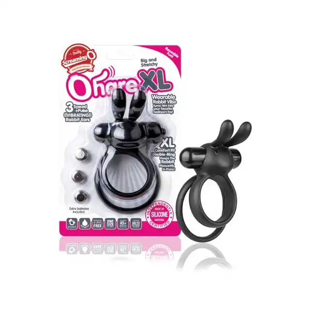 The Screaming O - Ohare XL. Podwójny, wibrujący ring na penisa XL.