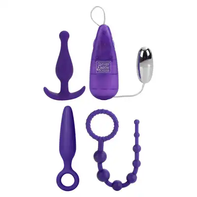 California Exotic Novelities - Her Anal Kit - Zestaw do stymulacji analnej dla niej. 4 elementy!