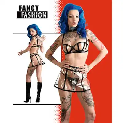 Fancy Fashion - Rock Ohne Halsband. Transparentna spódniczka.