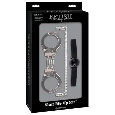 Fetish Fantasy - Shut Me Up Kit. Zestaw BDSM, trzy elementy. Dla początkujących.
