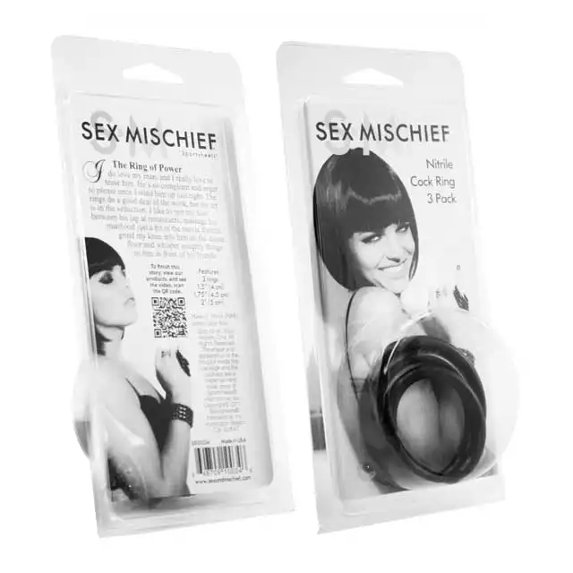 Sex&amp;Mischief - Nitrile Cock Ring. Trzy elastyczne ringi podtrzymujące erekcję.
