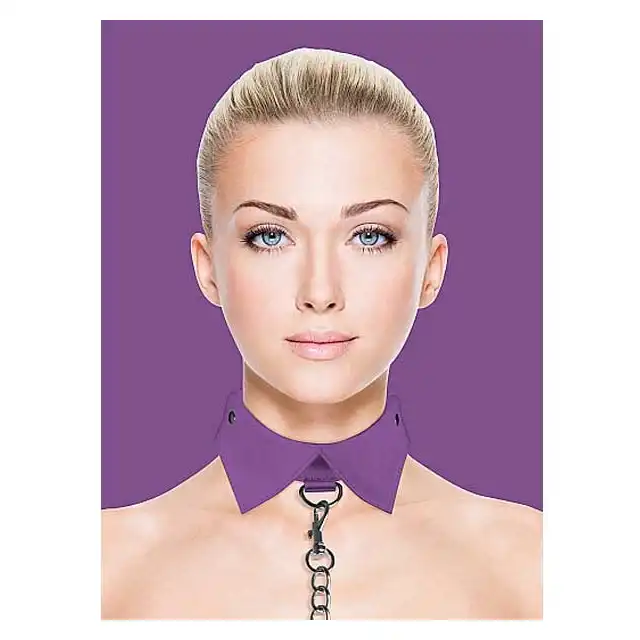 Ouch! - Exlusive Collar Purple. Elegancki kołnierzyk ze smyczą. Mega Sale!