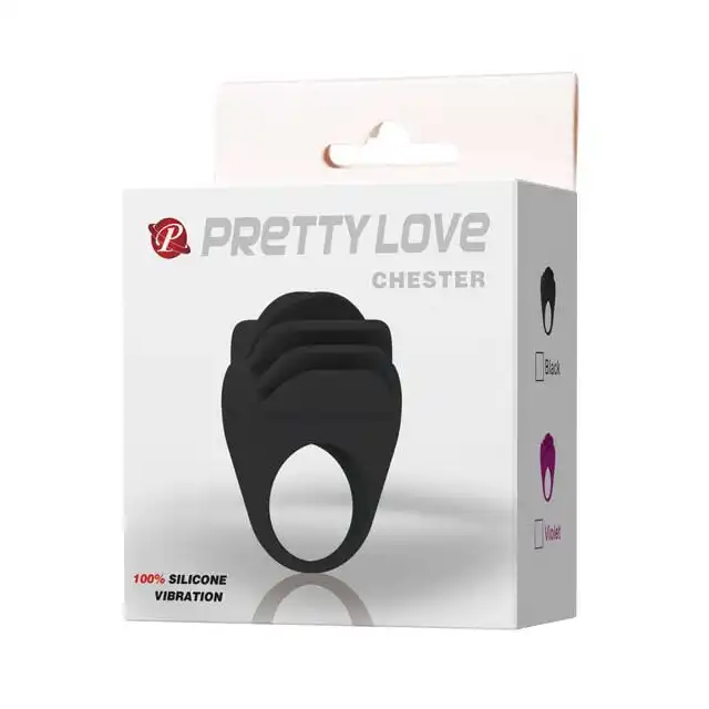 Pretty Love - Chester. Wibrujacy ring na penisa. 100% silikon medyczny.