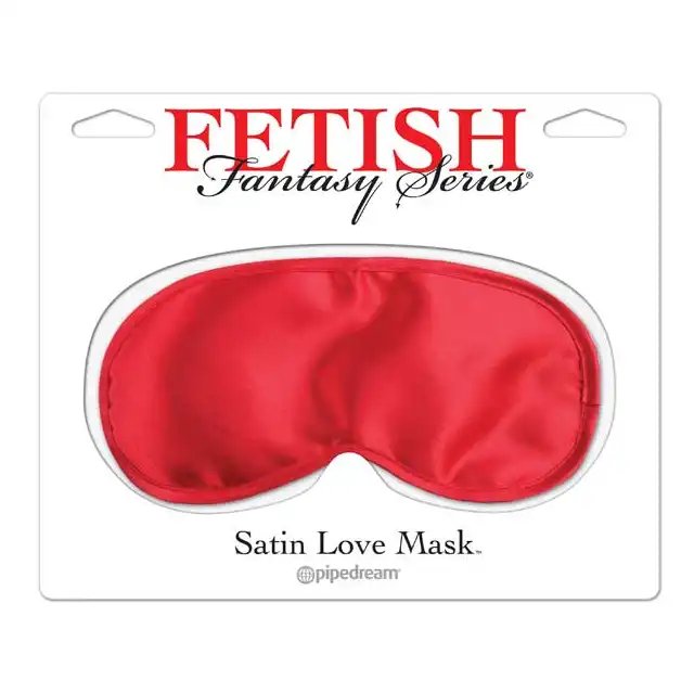Fetish Fantasy - Satin Love Mask Red. Mięciutka opaska na oczy.