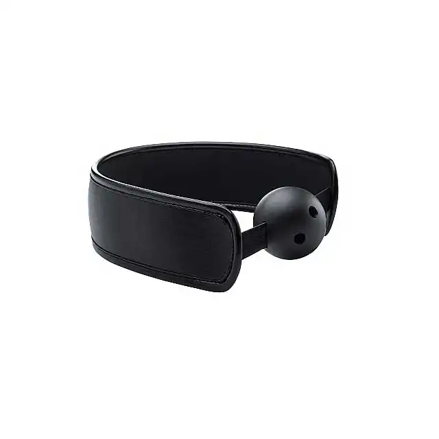 Ouch! - Brace Ball Gag Black. Knebel na szerokim pasku. Mega Sale!