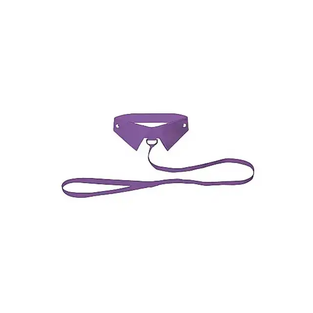 Ouch! - Classic Collar With Leash Purple. Szykowny kołnierzyk ze smyczą. Mega Sale!