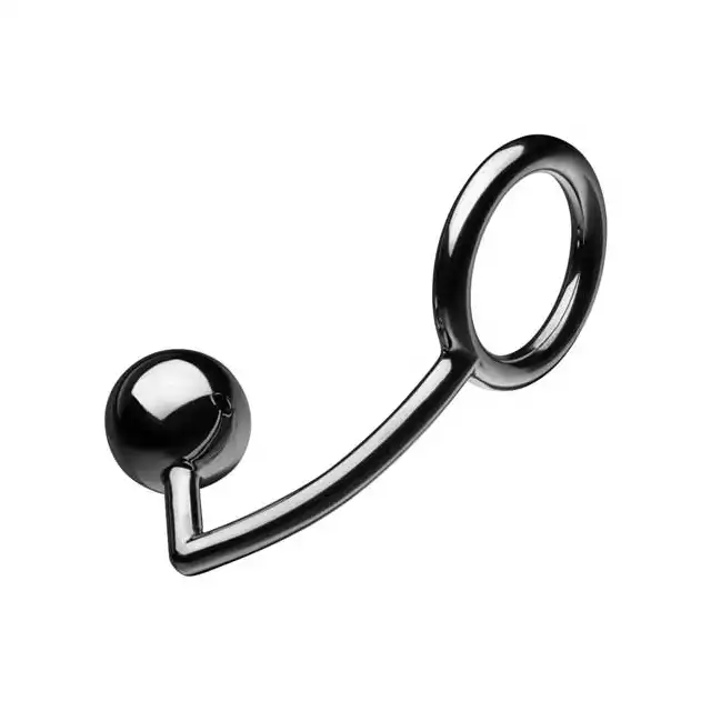 Tom Of Finland - Steel Cock Ring With Anal Ball. Okazja! Z przetarciamiStalowy ring na penisa, z kulką analną.