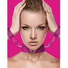 Ouch! - Collar And Cuffs Pink. Obroża z odpinanymi mankietami.