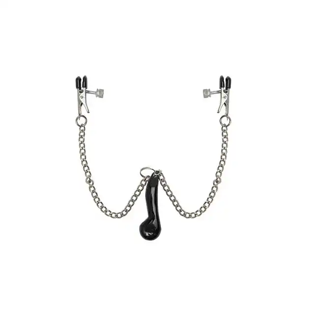 Fetish Fantasy - Heavyweight Nipple Clamps. Klamerki na sutki z obciążeniem.