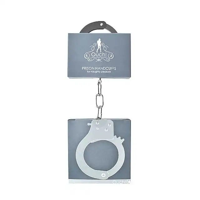Ouch! - Prison Handcuffs. Klasyczne srebrne kajdanki.