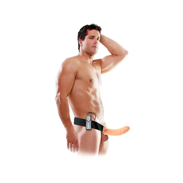 Fetish Fantasy - Vibrating Hollow Strap-On. Proteza dla mężczyzn. 20cm.