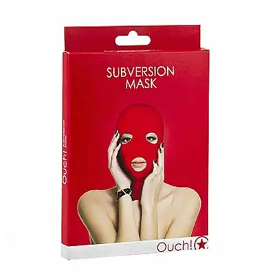 Ouch! -  Subversion Mask Red. Maska z zamkiem błyskawicznym.