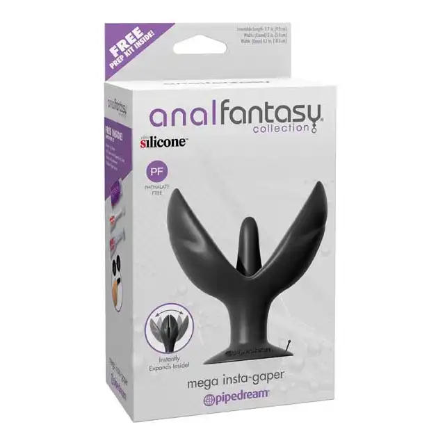 Anal Fantasy - Mega Insta-Gaper. Silikonowa wtyczka analna, z przyssawka. Większy rozmiar!