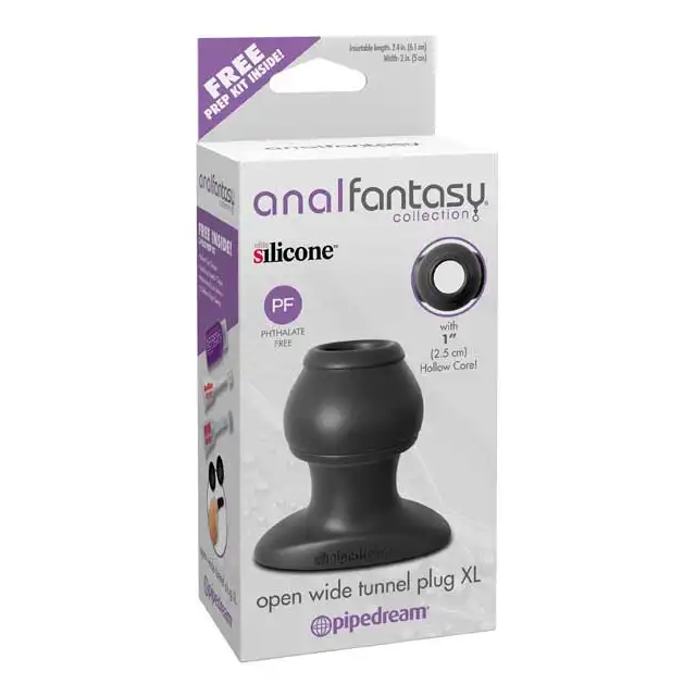 Anal Fantasy - Open Wide Tunnel Plug XL. Silikonowa wtyczka z tunelem. Większy rozmiar!
