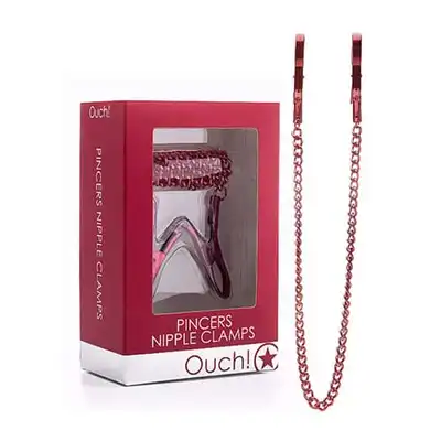 Ouch! - Pincers Nipple Clamps. Czerwone klamerki na sutki.