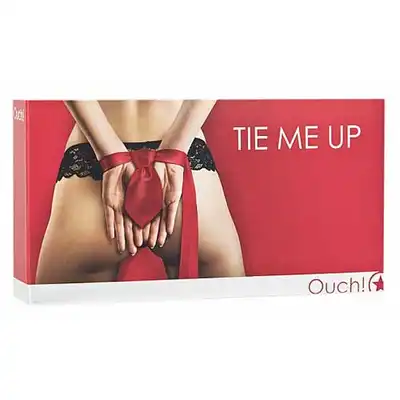 Ouch! - Tie Me Up Red. Krawat do wiązania i zniewalania.