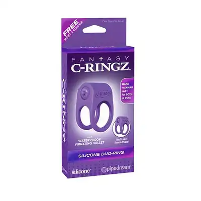 Fantasy C-Ringz - Silicone Duo-Ring. Podwójny, wibrujący ring na penisa. Silikon medyczny.