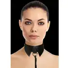 Ouch! - Classic Collar With Leash Black. Szykowny kołnierzyk ze smyczą.
