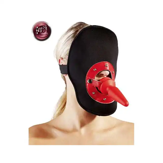 Fetish  Collection - The Abyss. Maska z kneblem i wtyczką analną. Promocja!