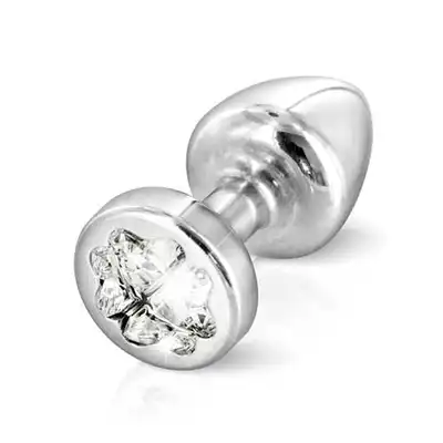 Diogol - Anni R Clover Silver. Luksusowa wtyczka analna. Swarovski.