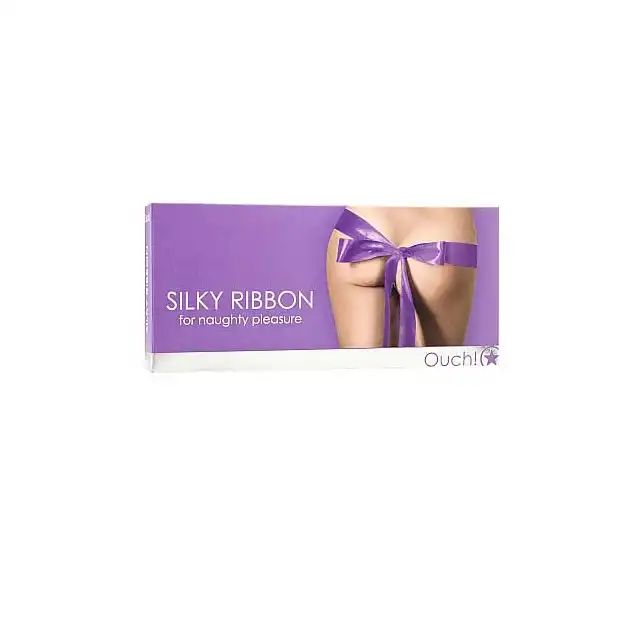 Ouch! - Silky Ribbon Purple. Jedwabista taśma do wiązania.