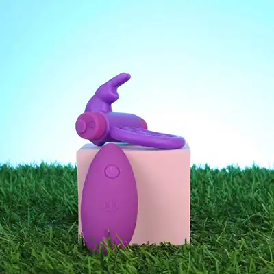 Fantasy C-Ringz - Remote Control Rabbit Ring. Podwójny, wibrujący ring na penisa. Silikon medyczny.