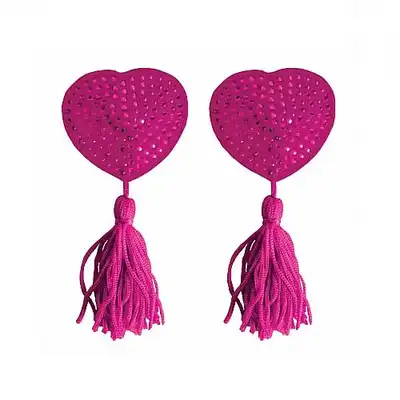 Ouch! - Nipple Tassels Heart. Seksowne nasutniki z frędzelkami.