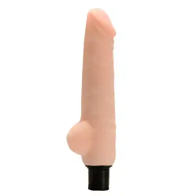 Realistic Skin - Top Sex Toy XL - Wibrator Realistyczny Z Jądrami. Cyberskóra. 21 cm.
