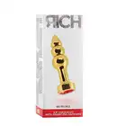 Rich - Gold Plug With Sparkling Sapphire. Piękna wtyczka analna, zdobiona kryształkiem. Mega Sale!