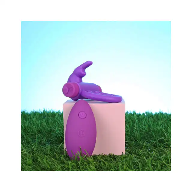Fantasy C-Ringz - Remote Control Rabbit Ring. Podwójny, wibrujący ring na penisa. Silikon medyczny.