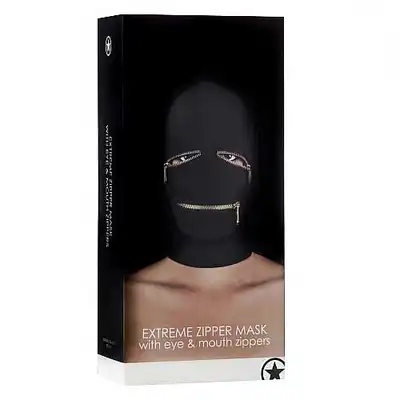 Ouch! - Extreme Zipper Mask. Fetyszowa maska z suwakami.