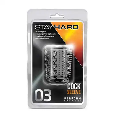 BlushNovelties - Stay Hard. Cock Sleeve 03. Nakładka na penisa, intensywna stymulacja.