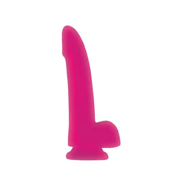 Nsnovelties - Jelly Rancher. Smooth Rider Dong Pink. Żelowe dildo z przyssawką.