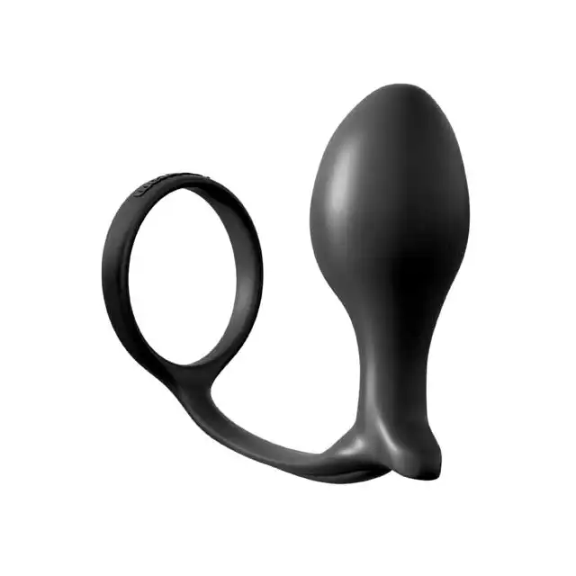 Anal Fantasy - Ass-Gasm Cockring Advanced Plug. Wtyczka z ringiem na penisa. Silikon medyczny. 
