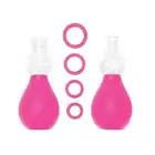 Ouch! - Nipple Erector Set Pink. Pompki do sutków z zestawem obrączek.