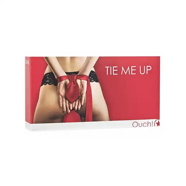 Ouch! - Tie Me Up Red. Krawat do wiązania i zniewalania.