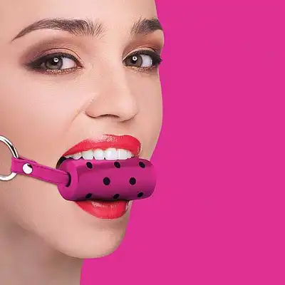 Ouch! - Cylinder Gag Pink. Knebel umożliwiający oddychanie.