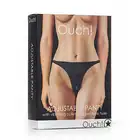Ouch! - Adjustable Vibrating Panty Black. Wibrujące majteczki, otwarty krok.