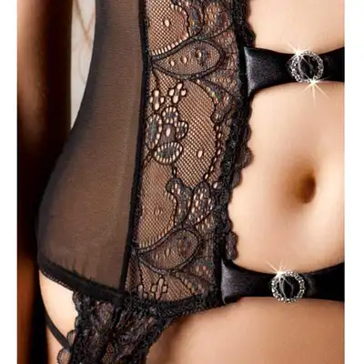Abierta Fina - Strapshemd &amp; String. Gorset.