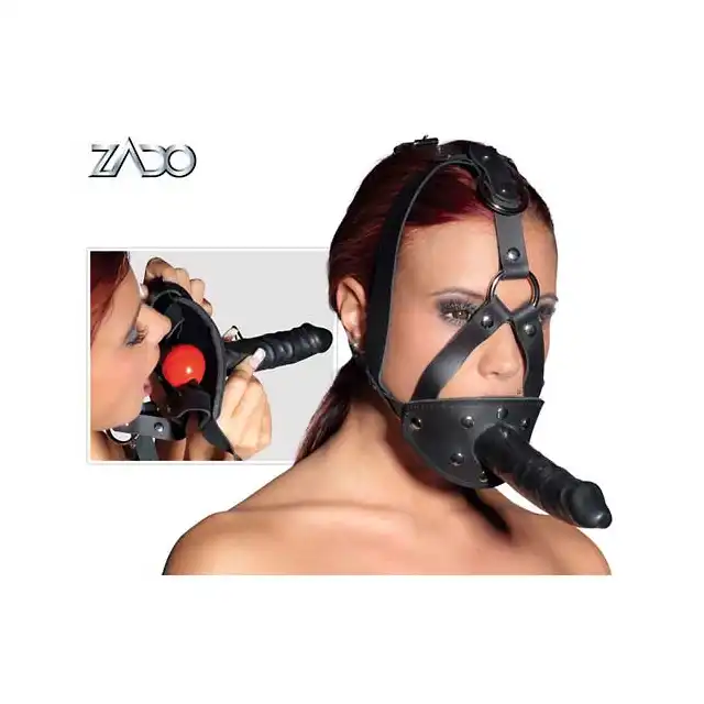 Zado - Head Brace With Dildo.  Knebel Z Dildo.